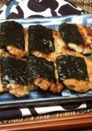 のりを巻いて磯辺焼き風鶏だんご-レシピのメイン写真