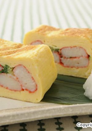 大人のカニカマのだし巻き玉子-レシピのメイン写真