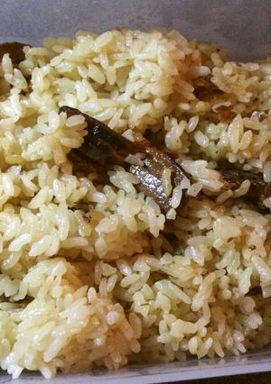 レンジで炊き込みごはん（さんまの蒲焼編）-レシピのメイン写真