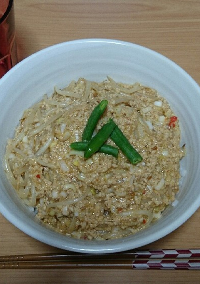 丼男飯☆おつまみにも☆麻婆風もやし炒め-レシピのメイン写真