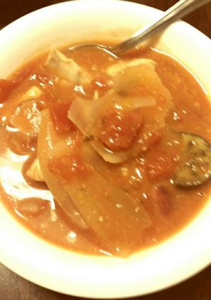 バジルが効いたトマトスープ。-レシピのメイン写真