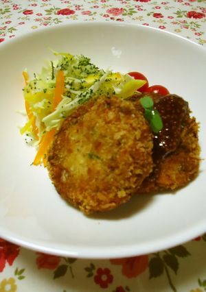 野菜を食べるチキンメンチ-レシピのメイン写真