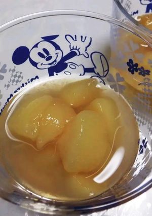 コンポート☆桃の変色が綺麗色に復活♪-レシピのメイン写真