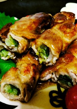 ねぎ肉巻きの梅照り焼き-レシピのメイン写真