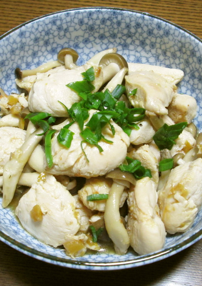 鶏ささみとキノコのレモン塩風味-レシピのメイン写真