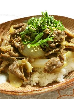 しょうが香る牛肉の生姜焼きdon♪-レシピのメイン写真