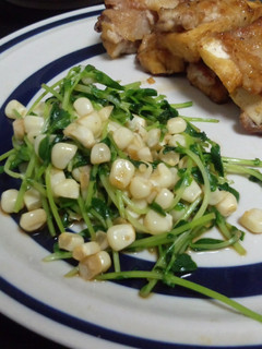簡単♪お弁当に♪豆苗とコーンのバター醤油-レシピのメイン写真