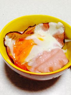 ハムエッグ丼-レシピのメイン写真