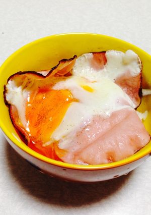 ハムエッグ丼-レシピのメイン写真