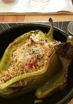ギリシャ風 ピーマンのライス詰め-レシピのメイン写真