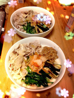 一品で満足具だくさん!冷しゃぶうどん-レシピのメイン写真