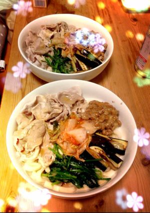 一品で満足具だくさん！冷しゃぶうどん-レシピのメイン写真