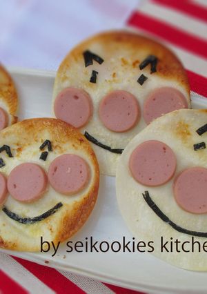 カチカチ餃子の皮でかんたんアンパンマン!-レシピのメイン写真