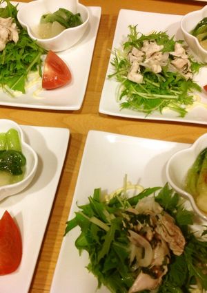 ササミの梅肉とシソあえサラダ-レシピのメイン写真