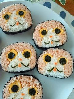 キャラ弁☆ジバニャン海苔巻きオムライス?-レシピのメイン写真