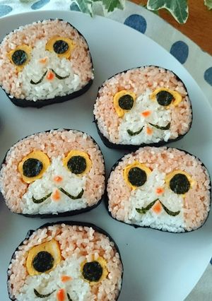 キャラ弁☆ジバニャン海苔巻きオムライス?-レシピのメイン写真