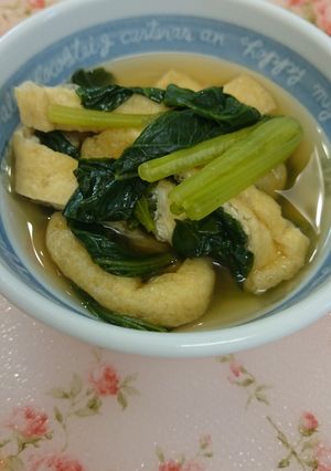 簡単☆小松菜と油揚げの煮びたし-レシピのメイン写真