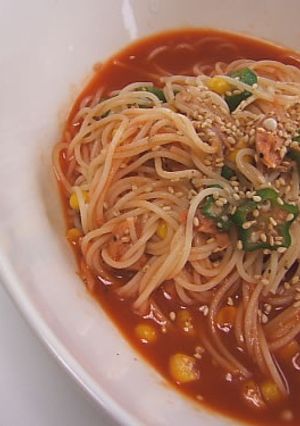 野菜ジュースde冷製スープパスタ-レシピのメイン写真