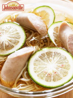 ジョンソンヴィルとかぼすの冷やし蕎麦-レシピのメイン写真