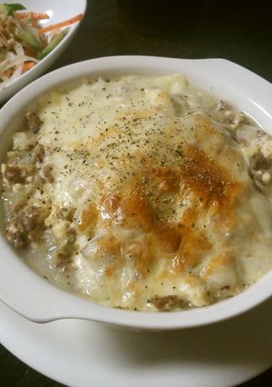 節約レシピ☆豆腐とひき肉のグラタン風-レシピのメイン写真