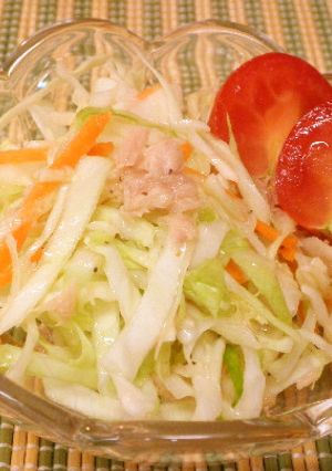 超簡単！ツナ入りコールスローサラダ-レシピのメイン写真