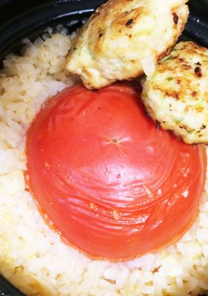 簡単で本格的!土鍋のまるごとトマトライス-レシピのメイン写真