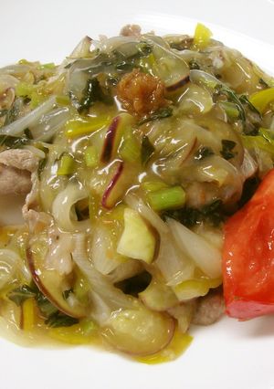 めっけもん♪豚しゃぶの梅あんかけ-レシピのメイン写真