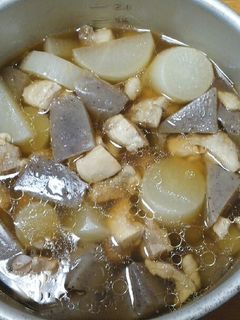 大根・こんにゃく・鶏肉のおでん風-レシピのメイン写真