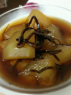 昆布の佃煮で冬瓜の煮物-レシピのメイン写真