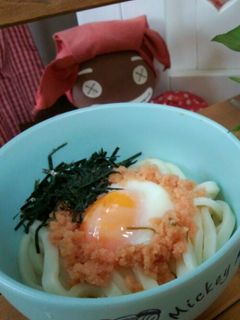 たらこめんたいうどん♡-レシピのメイン写真