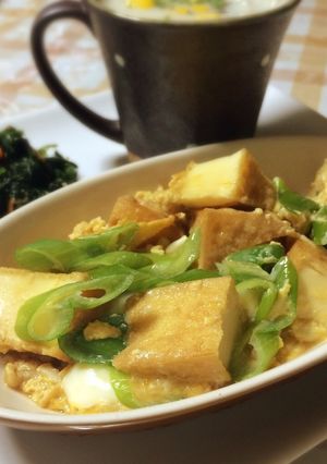 すき焼きのたれで＊厚揚げ卵とじ-レシピのメイン写真