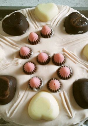 ピンクのクリーム☆アポロのいちご味-レシピのメイン写真