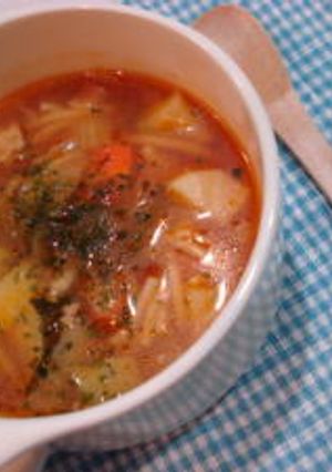 在庫一掃！　お腹いっぱいミネストローネ-レシピのメイン写真