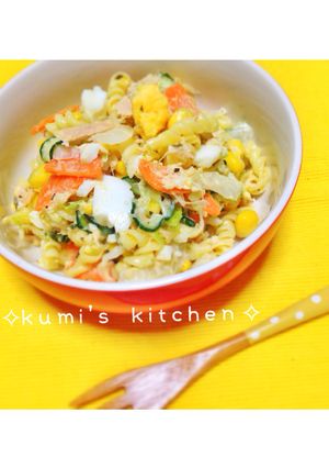 ツナコーンマカロニサラダ♡野菜たっぷり♡-レシピのメイン写真