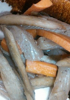 ゴボウと人参、こんにゃくの煮物-レシピのメイン写真