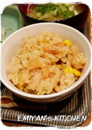 炊飯器で簡単♪炊き込み和風エビピラフ-レシピのメイン写真