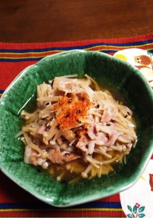 ヘルシー!えのきと豚肉のさっぱり煮-レシピのメイン写真