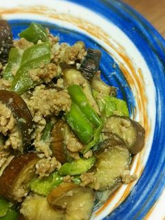ナスと挽き肉の味噌炒め-レシピのメイン写真