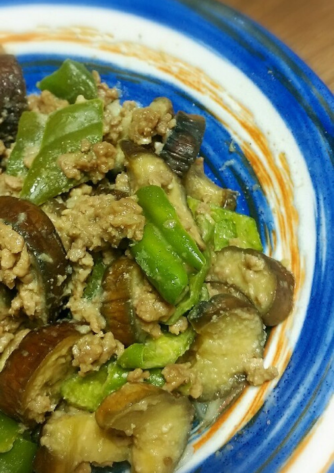 ナスと挽き肉の味噌炒め-レシピのメイン写真