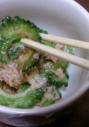 切って混ぜるだけ!ゴーヤとツナの生姜和え-レシピのメイン写真
