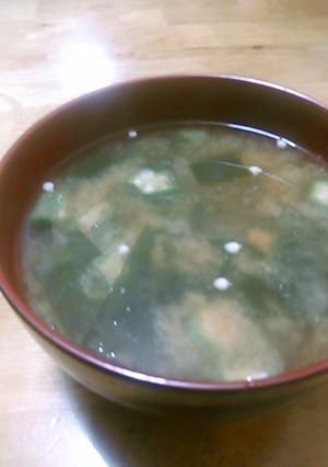 オクラの味噌汁-レシピのメイン写真