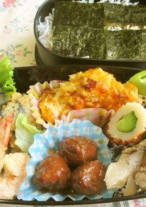 ☆しらすマヨ海苔ご飯弁当☆息子が大好き!-レシピのメイン写真