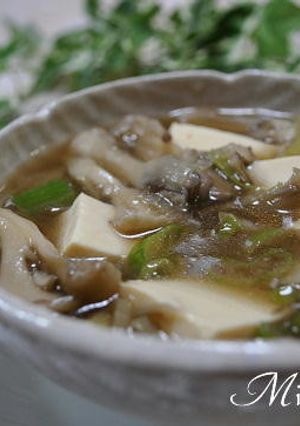 舞茸ネギ炒め豆腐とろとろ煮-レシピのメイン写真