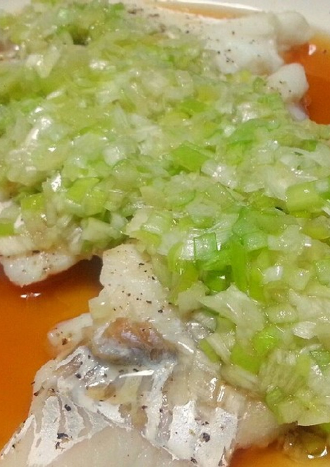 レンジで簡単☆蒸したらのねぎ塩タレ☆-レシピのメイン写真