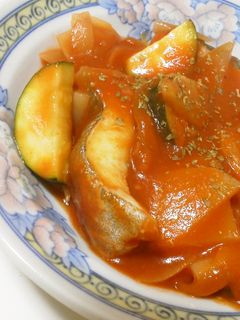 いろいろ野菜と白身魚のトマト煮-レシピのメイン写真