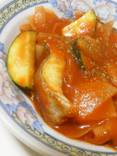 いろいろ野菜と白身魚のトマト煮-レシピのメイン写真