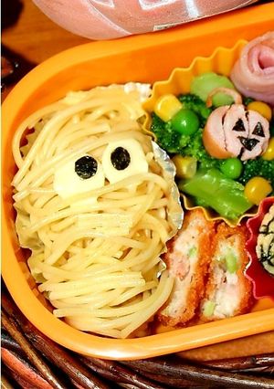 ハロウィン弁当にも♥ミイラパスタ-レシピのメイン写真