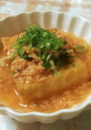 厚揚げの鮭フレークあんかけ-レシピのメイン写真
