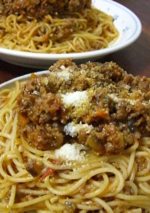ミートソーススパゲティ♪-レシピのメイン写真