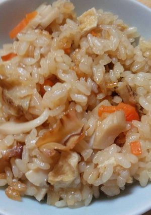 おつまみ貝ひもで簡単炊き込みご飯-レシピのメイン写真